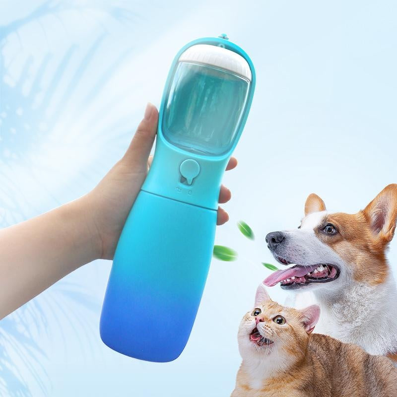Premium Pet Fashion Hydration Gradient Travel Kettle Portable Water Bottle for Dogs Cats Leakproof One Button Drinking Fashion Gradient Color Pet Hydration Bottle