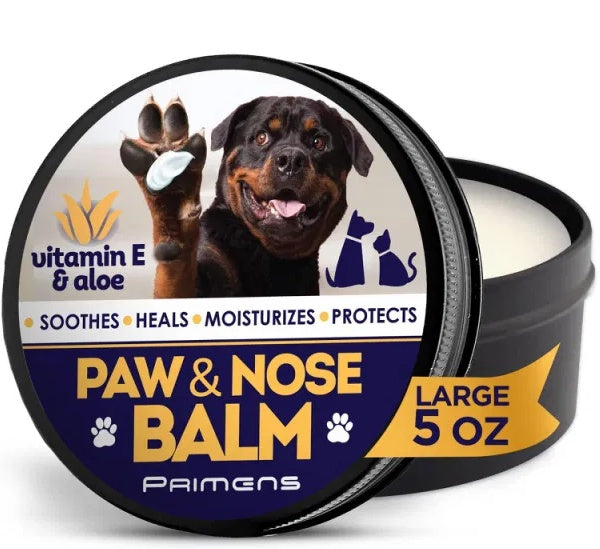 Premium Natural Dog Paw Balm Organic Vet Recommended Lick Proof Soothes Dry Cracked Paws Apply Before Walks Hot Cold Weather Weekly Off Season Pet Paw Care