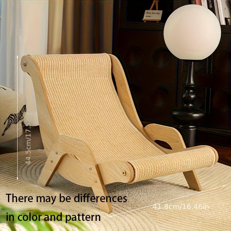 2 in 1 Cat Hammock and Scratcher Durable Linen Rope Cat Bed All Season Pet Resting Chair for Kittens Small Pets Cozy Scratch Pad for Claw Sharpening