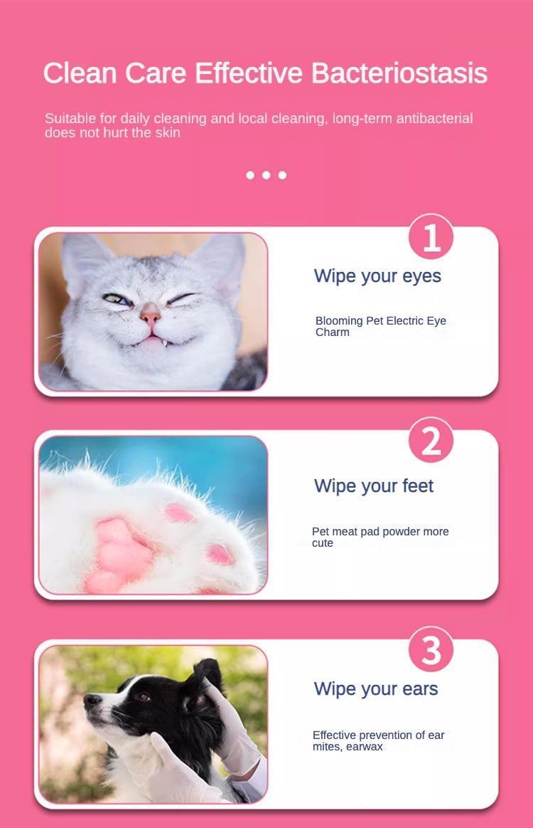 Premium Dog Cat Wet Wipes Fragrance Free Plant Based Hypoallergenic Gentle Cleansing for Paws Ears Fur Eyes Butt No Bath Needed Pet Wipes