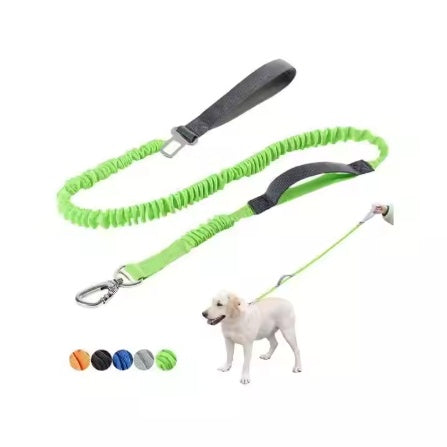 Premium YT Pet Explosion-Proof Impact Dog Leash - Heavy Duty | Padded Double Handle, Car Seat Belt Compatible | 4-6ft Long for Large Dogs