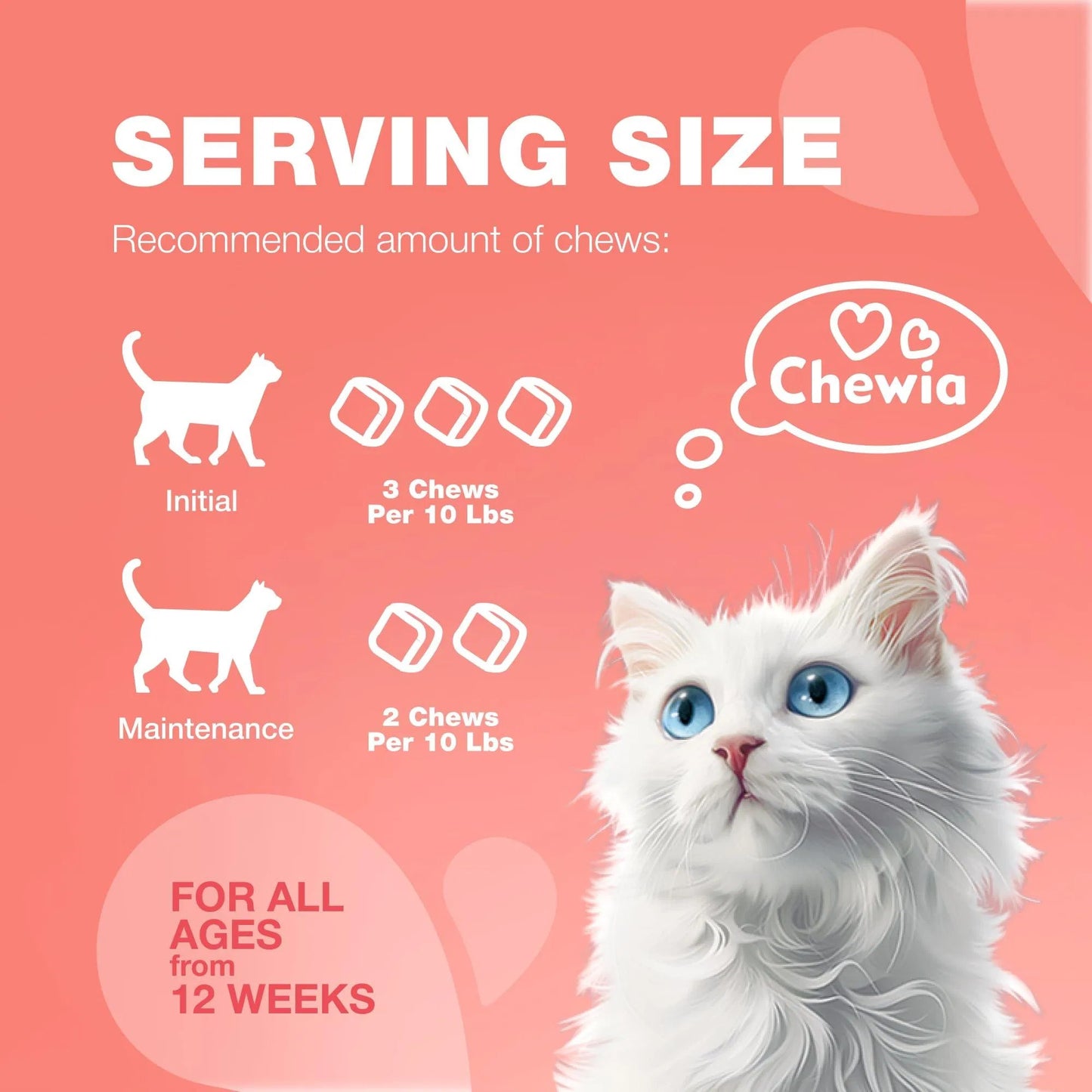 Flea & Tick Treatment for Cats - Daily Oral Soft Chews Natural Chicken Flavor Flea Tick Chews for All Breeds & Ages Safe Kitten Flea Treatment - Soft Treats for Daily Use