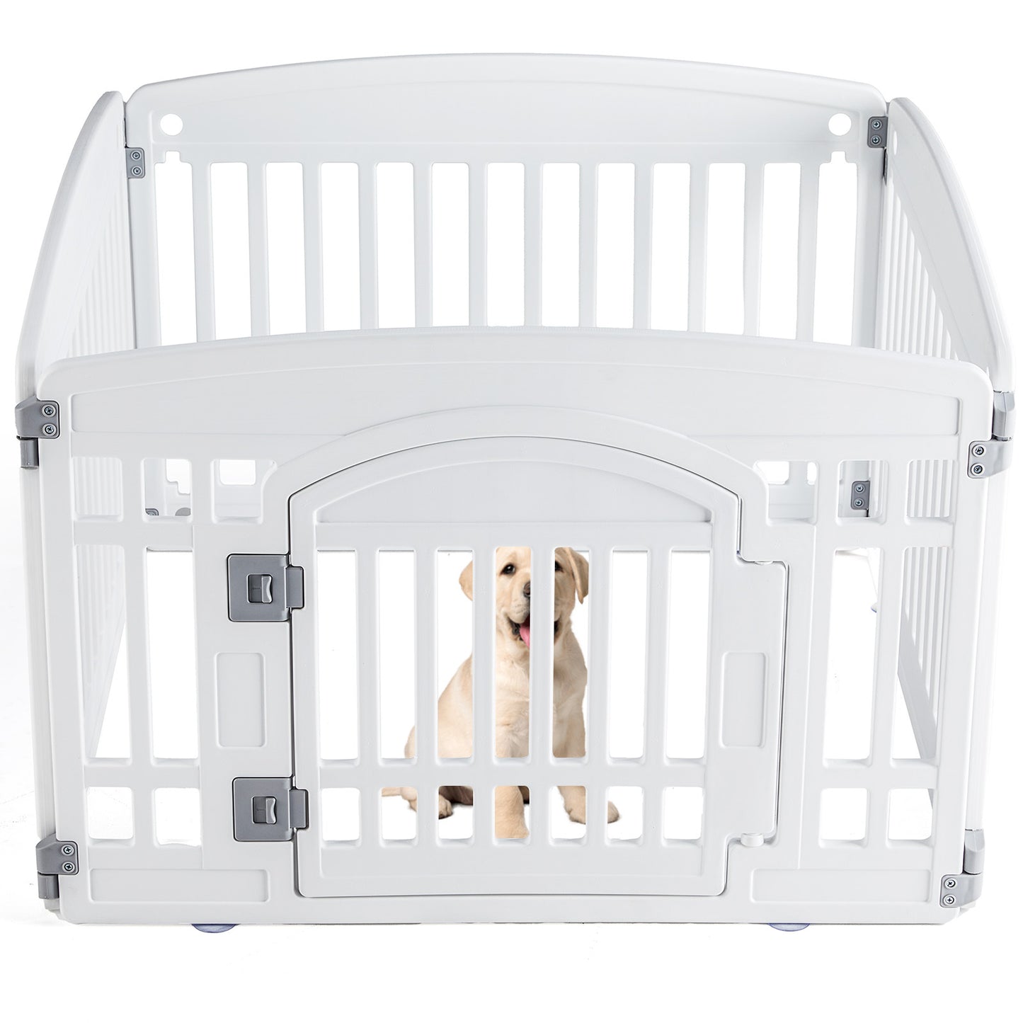 Premium Safe Dog Playpen Fence - Reliable Pet Enclosure for Indoor Outdoor Use | Durable Dog Game Fence with Anti-Tip Design | Ideal for Puppy Training and Pet Exercise
