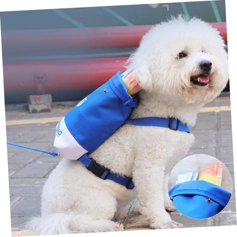 Pet Self Backpack Rucksack Small Dog Bag Outdoor Pet Backpack Dog Vest Backpack Portable Polyester Puppy Travel Strap Supply