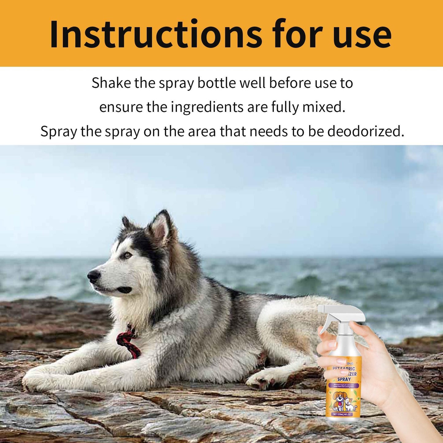 Yebang Pet Fabric Deodorizer Spray Air Clean Pet Odor Indoor Long-lasting Air Freshener Deodorizer