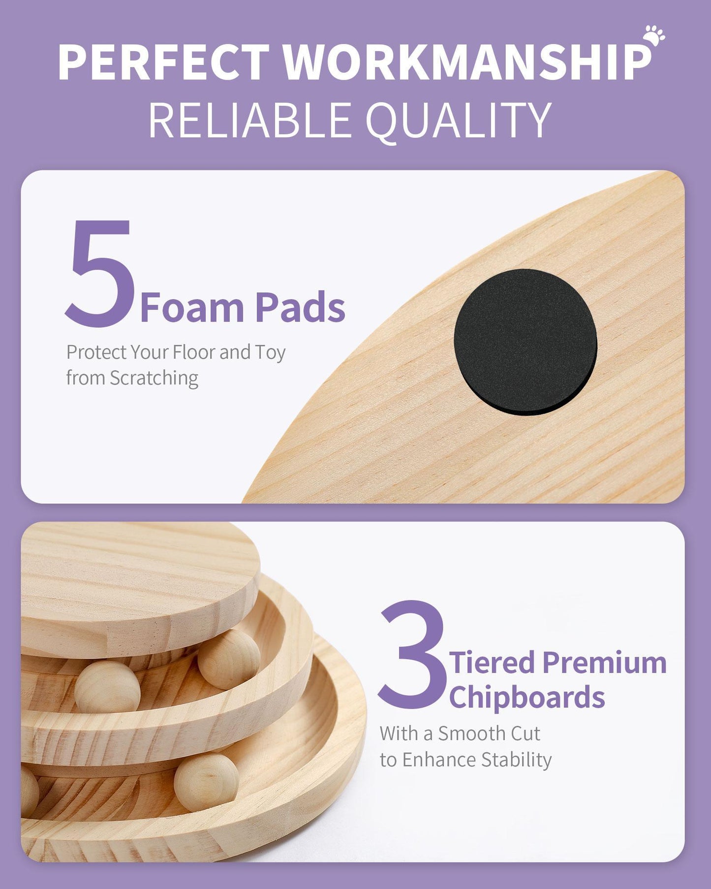 Cat Scratcher Toy 2 Level Balls Natural Sisal Post Furry Ball Fun Protects Furniture Keeps Cats Busy Safe Durable for All Cat Ages Fits Home Decor