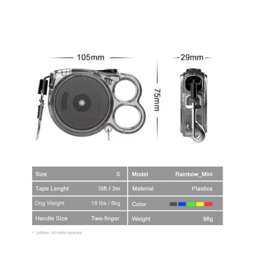 Mini Retractable Dog Leash for Small Pets Lightweight Portable Design Outdoor Must-have Convenient Pet Leash Auto Rewind Retractor Leash for Puppy Kitten Walking Hiking Travel Pet Supplies