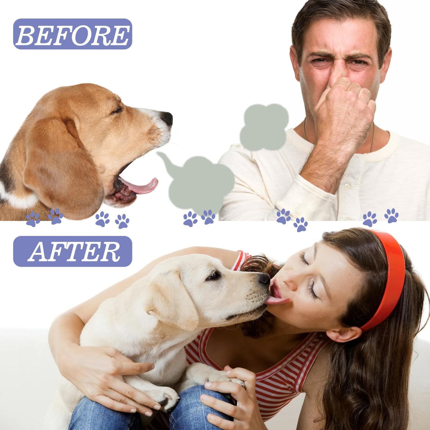 Yegebang Pet Teeth Cleaning Spray for Cats & Dogs - Oral Deodorizer for Fresh Breath
