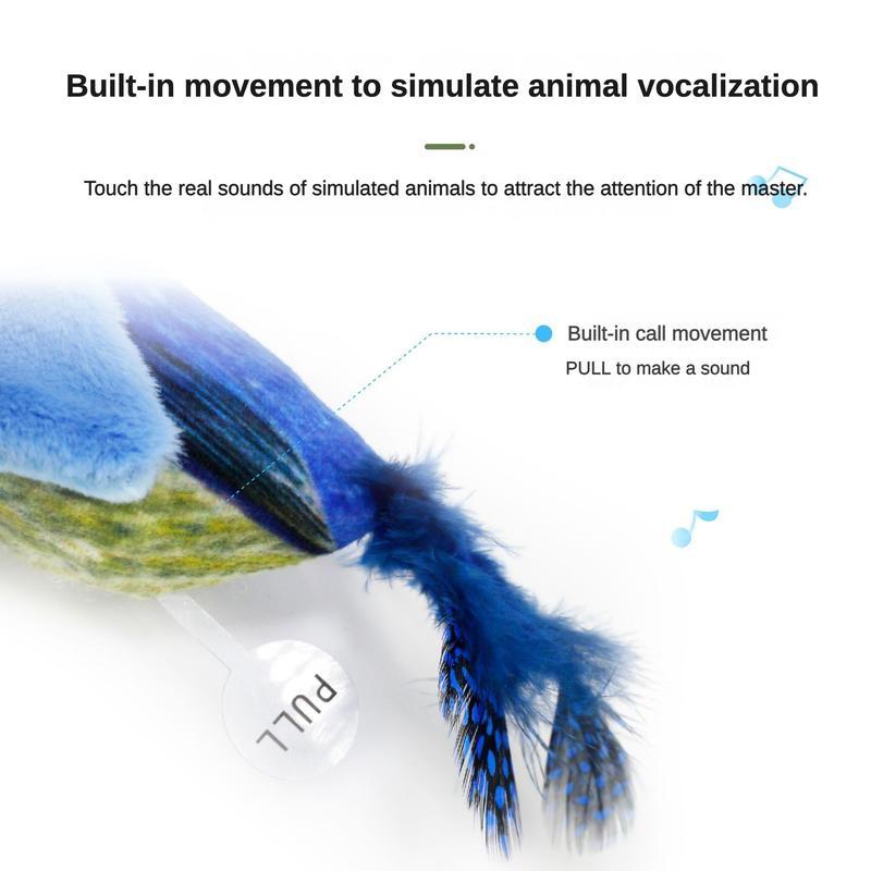 Premium Cute Bird Design Cat Teaser Toy - Simulation Parrot | Interactive Catnip Toy for Indoor Play