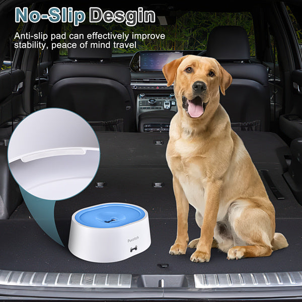 2 Liter Pet Drinking Basin Splash Proof Design with Water Filter Element for Cats Dogs Large Capacity Pet Water Dispenser Clean Filtered Water Bowl
