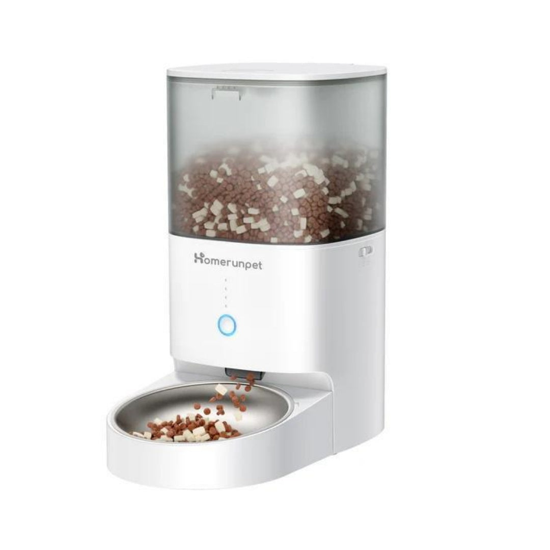 Smart Pet Auto Feeder Quick Dual Connection 3 Sec Setup All Pet Food Compatible 6 Month Long Battery Life For Cat Dog Parents