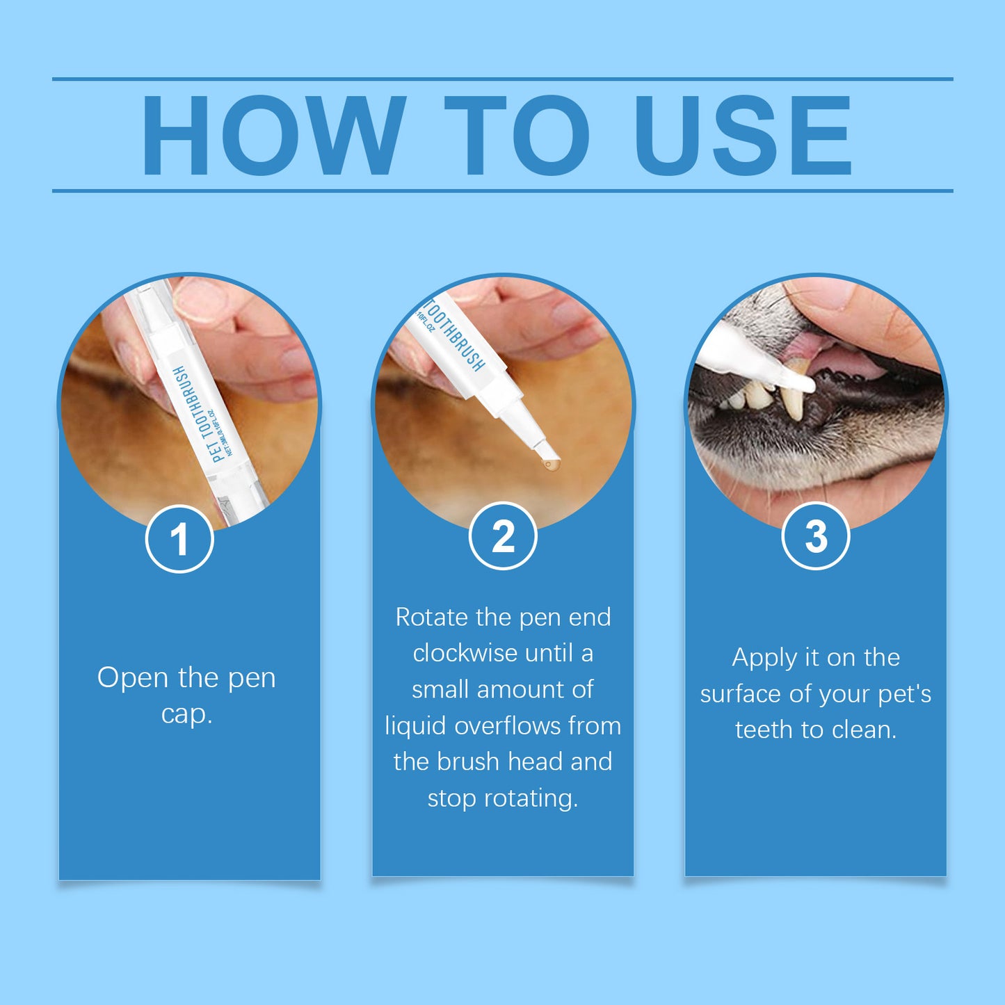 Oat Extract & Xylitol Pet Toothbrush - Ergonomic Design for Perfect Tooth Fit, Deep-Clean Gaps & Remove Plaque, Maintain Oral Health