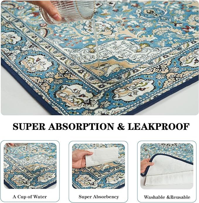 Premium Washable Dog Pee Pads 2-Pack Reusable Puppy Training Pads Super Absorbent Leakproof Non-Slip Potty Pads for Floor Crate Couch Whelping Litter Mat Puppy Supplies