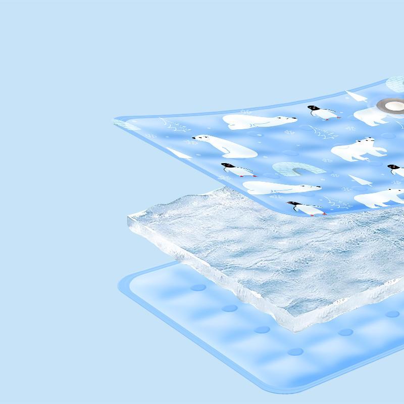 Pet Summer Cooling Pad Ice Bear Shape Washable Portable All-in-One Pet Cooler Mat Safe Non-Toxic Indoor Outdoor Foldable for Cats Dogs Keep Pets Comfortable in Hot Weather 优化逻辑: