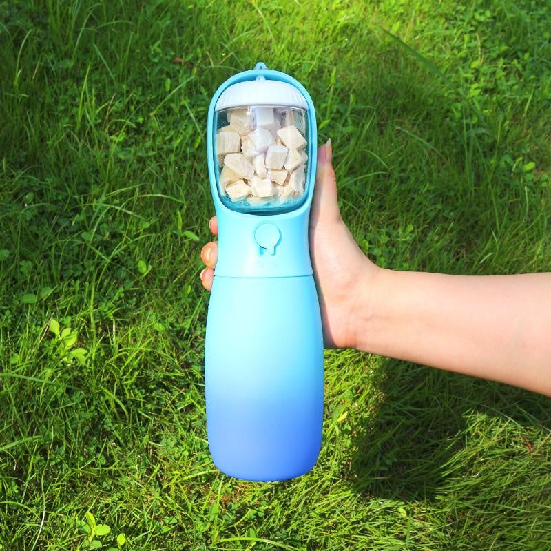 Premium Pet Fashion Hydration Gradient Travel Kettle Portable Water Bottle for Dogs Cats Leakproof One Button Drinking Fashion Gradient Color Pet Hydration Bottle