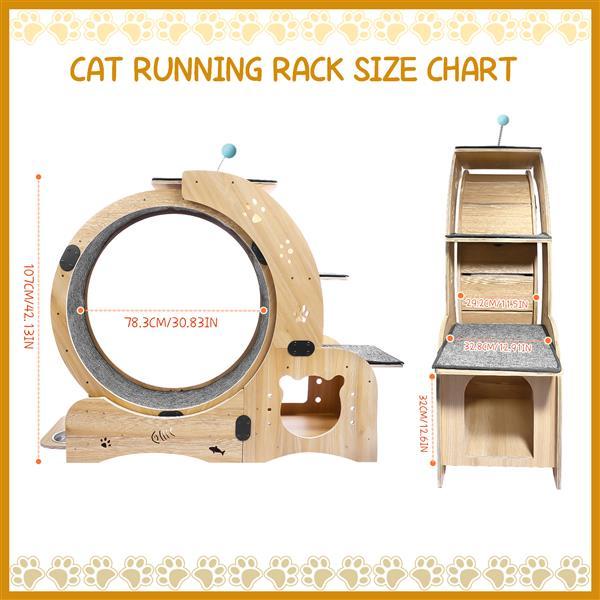 6 in 1 Upgraded Indoor Cat Wheel Sports Device Cat Exercise Wheel Multi Function Cat Fitness Equipment
