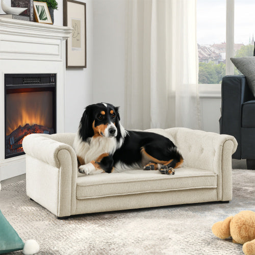 Premium Elegant Rectangular Pet Bed - Medium to Large Dogs | Orthopedic Memory Foam, Non-Slip Base, Machine Washable