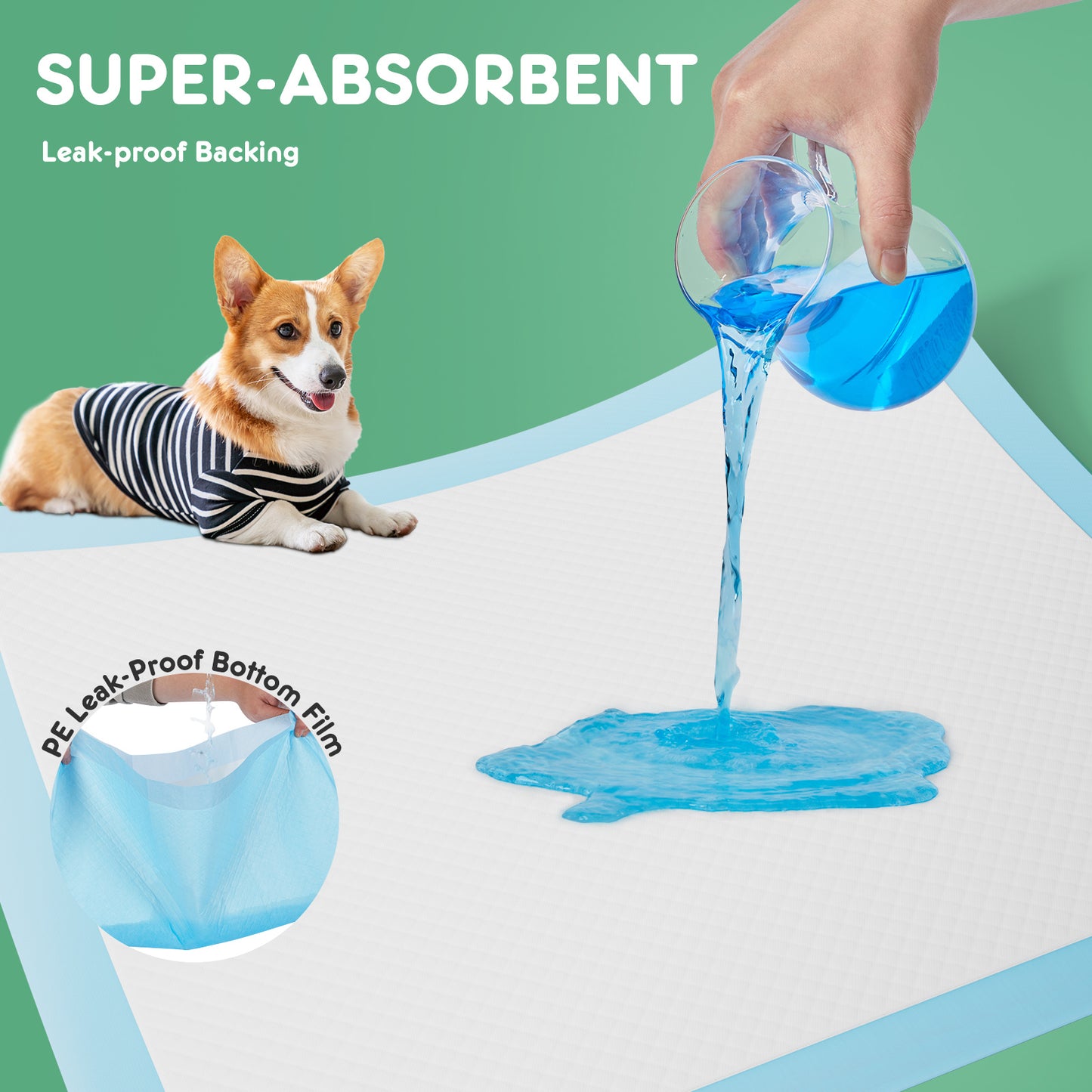 Premium Leak-Proof Disposable Puppy Pads - Quick-Drying & Super Absorbent | Dog Pee Pads for Training, Incontinence