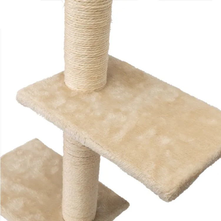 5 Pcs Wall Mounted Cat Climber Set Floating Cat Shelves Perches Activity Tree with Scratching Posts Modern Cat Furniture for Indoor Cats Wall Mounted Cat Steps Scratching Platforms Set