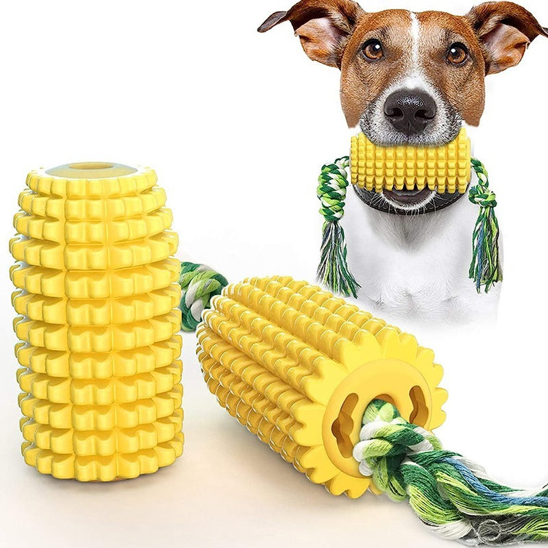 Durable Squeaky Dog Chew Toys for Aggressive Chewers Interactive Corn Cob Toys Small Medium Large Dogs Puppies Teething Chew Toys Strong Chewing Dog Toys