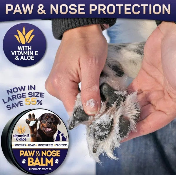 Premium Natural Dog Paw Balm Organic Vet Recommended Lick Proof Soothes Dry Cracked Paws Apply Before Walks Hot Cold Weather Weekly Off Season Pet Paw Care