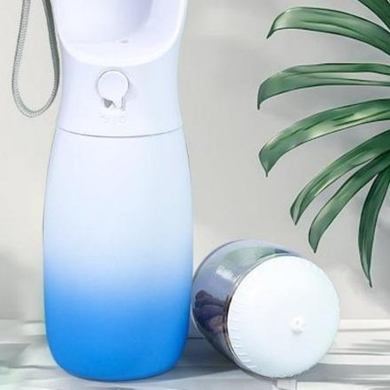 Premium Pet Fashion Hydration Gradient Travel Kettle Portable Water Bottle for Dogs Cats Leakproof One Button Drinking Fashion Gradient Color Pet Hydration Bottle