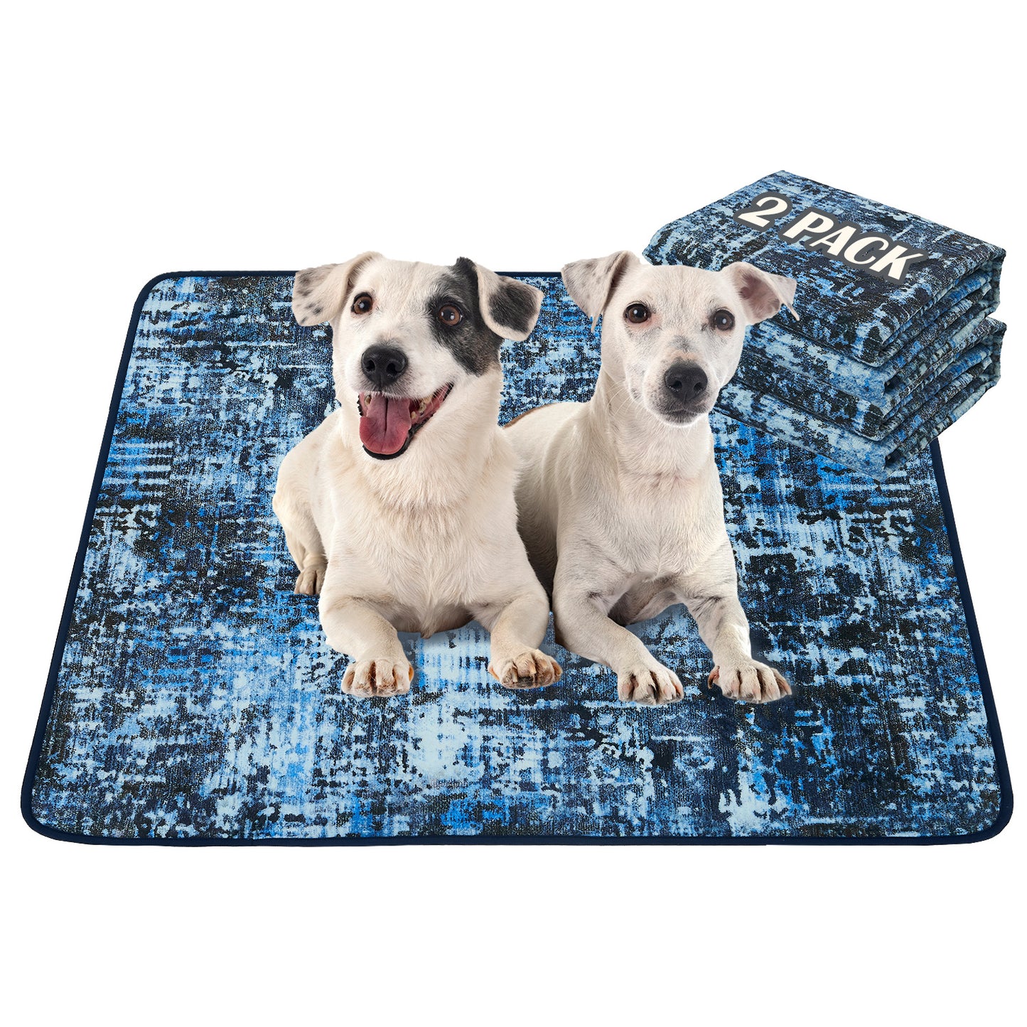 Premium Washable Dog Pee Pads 2-Pack Reusable Puppy Training Pads Super Absorbent Leakproof Non-Slip Potty Pads for Floor Crate Couch Whelping Litter Mat Puppy Supplies
