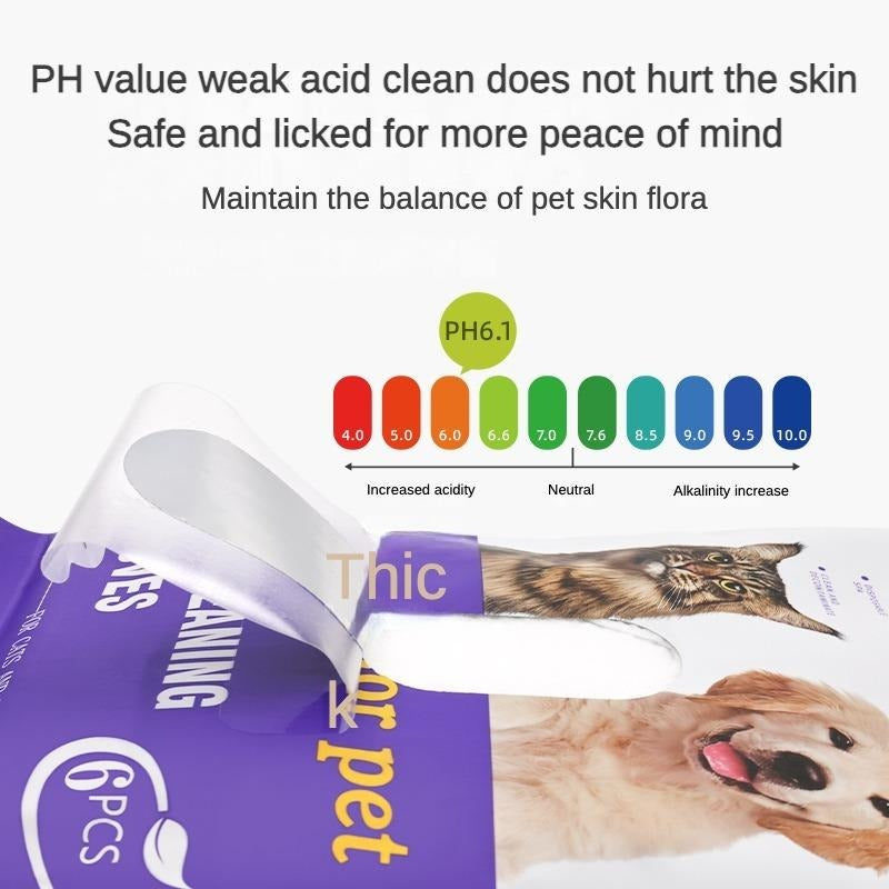 Premium Hypoallergenic Pet Bathing Wipes - Travel Size | Coconut Oil Nourishes Fur, Deodorizes for Dogs Cats | Daily Care Cleaning Gloves