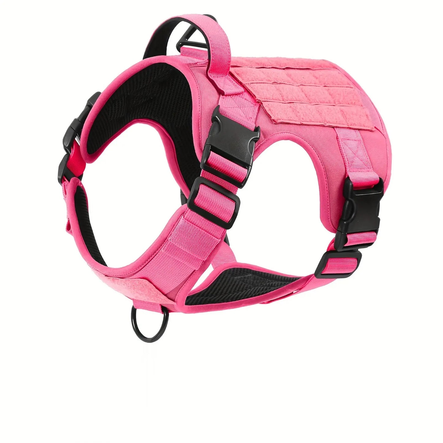 Premium American Tactical Pet Harness Vest - Service Dog Gear | Adjustable Reflective Design, Metal Buckle for Hiking Training