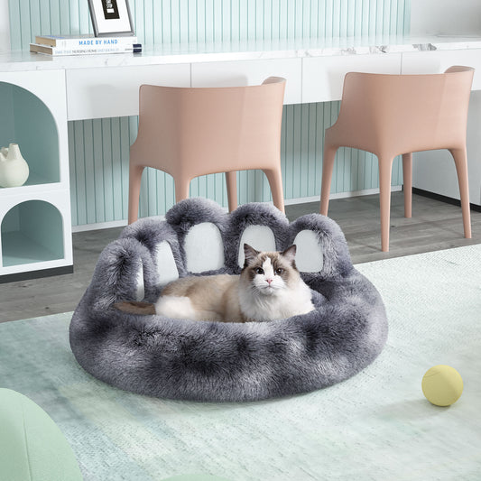 Bear Paw Dog Bed Plush Ultra-Soft Pet Bed for Small Medium Dogs Cats Indoor Non-Slip Cushioned Pet Furniture