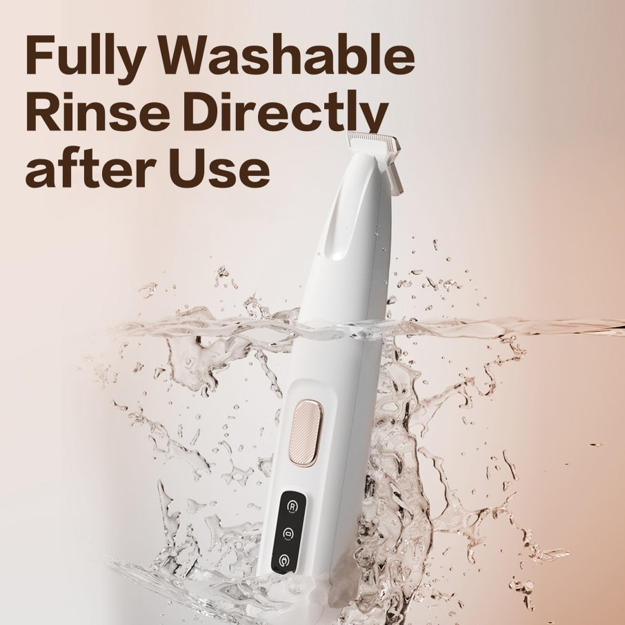 2025 New Pet Paw Trimmer Rechargeable Quiet Hair Trimmer Professional Grooming Kit Cordless Waterproof Clippers with LED for Precision Trimming Ideal Home Pet Grooming Tool for Cats Dogs