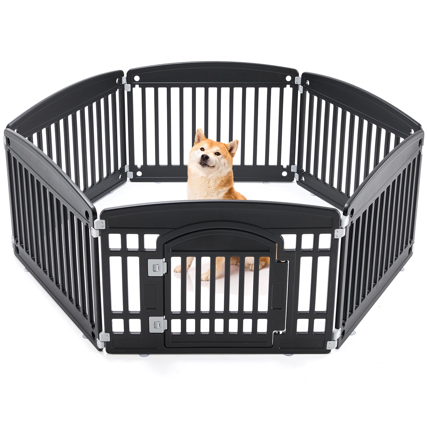 Premium Safe Dog Playpen Fence - Reliable Pet Enclosure for Indoor Outdoor Use | Durable Dog Game Fence with Anti-Tip Design | Ideal for Puppy Training and Pet Exercise
