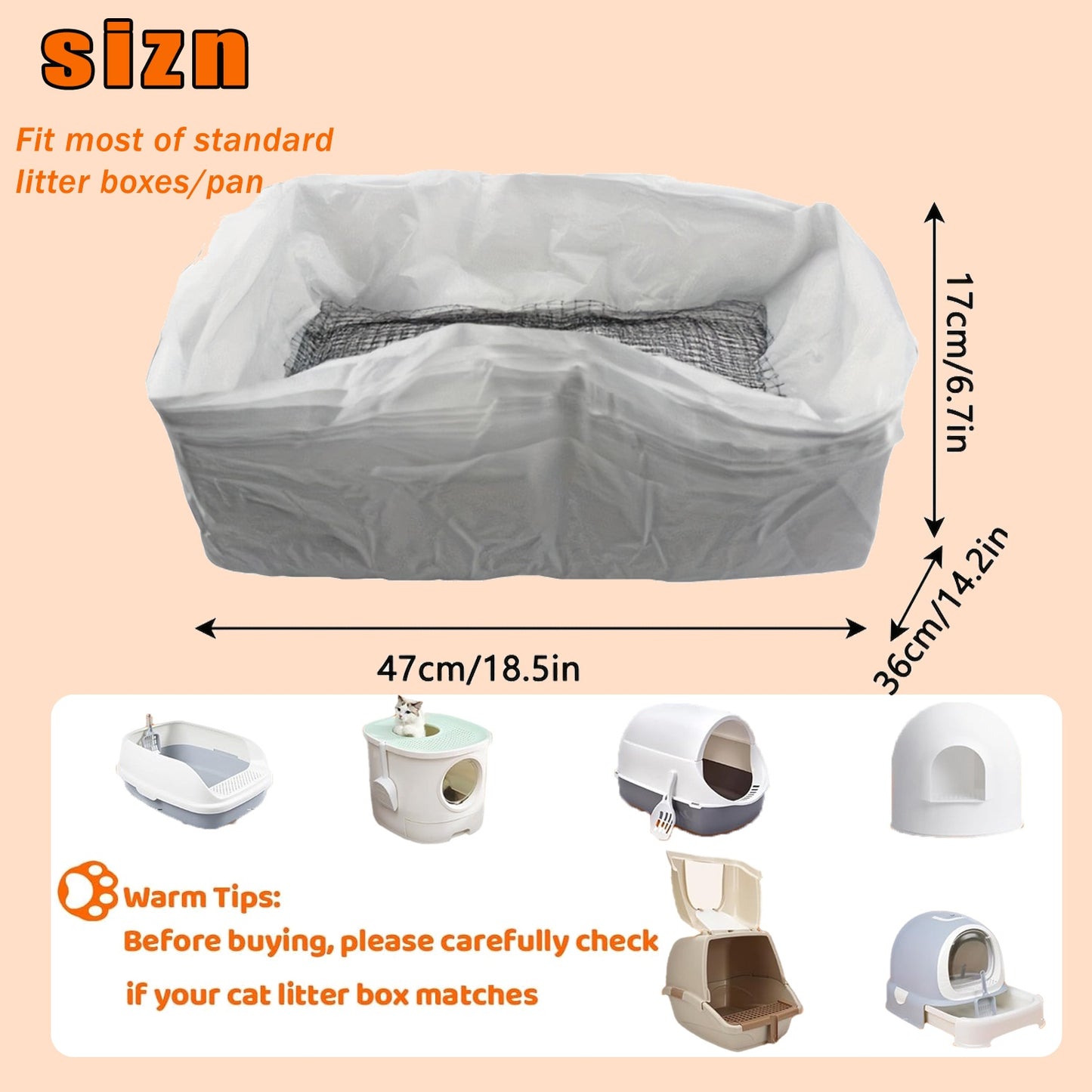 1 Pack 10PCS Reusable Washable Mesh Cat Litter Filter Bags Quick Sift Litter Cleaner Non Dirty Easy Clean Pet Litter Sifting Bags for Cat Litter Box Maintenance