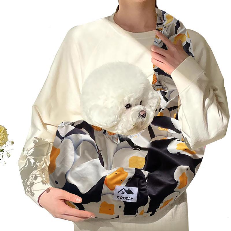 Hands Free Pet Sling Carrier For Small Medium Pets Keep Furry Baby Close Soft Secure Calming For Walks Errands Home Use Reversible 2 In 1 Design With Pocket