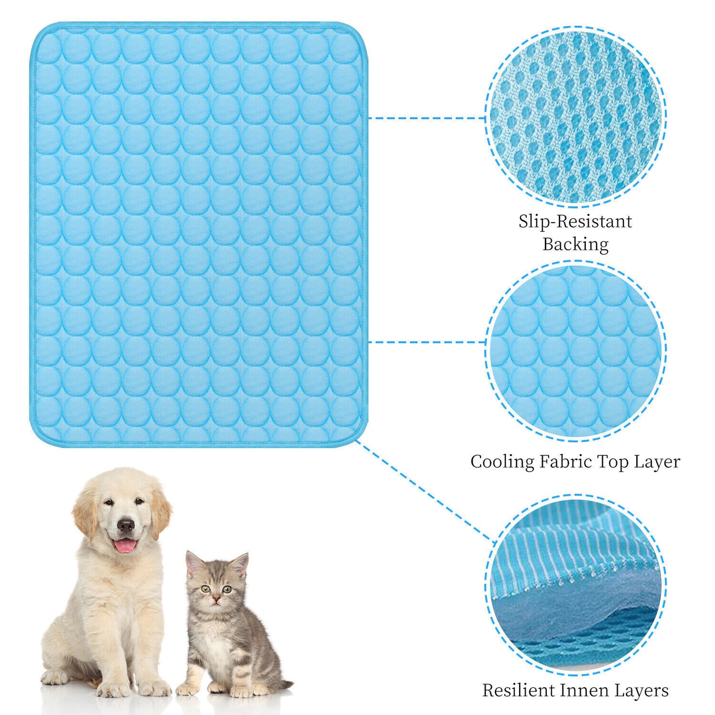 Pet Cooling Mat Cool Pad Cushion for Dogs Cats Puppies Summer Sleeping Bed Cooling Blanket