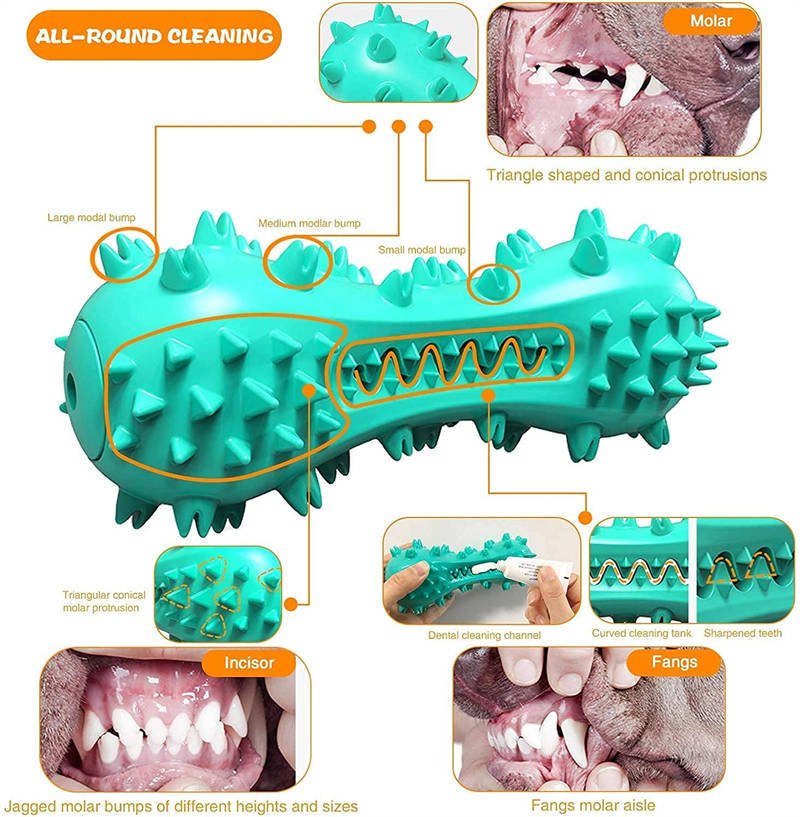 Rubber Molar Stick Pet Dog Cleaning Chew Toys for Aggressive Dogs Oral Teeth Care Durable Chew Toy for Aggressive Chewers