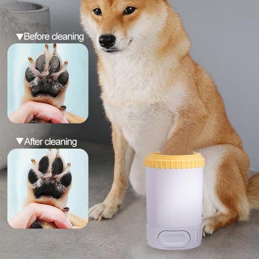 Pet Care 2nd Gen Semi-Automatic Dog Paw Cleaner No Electric Effective Paw Washing Tool for Dogs Removes Mud Dirt Indoor Outdoor Pet Foot Cleaner