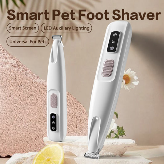 2025 New Pet Paw Trimmer Rechargeable Quiet Hair Trimmer Professional Grooming Kit Cordless Waterproof Clippers with LED for Precision Trimming Ideal Home Pet Grooming Tool for Cats Dogs
