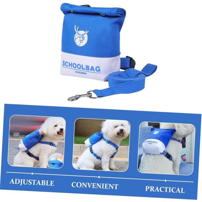 Pet Self Backpack Rucksack Small Dog Bag Outdoor Pet Backpack Dog Vest Backpack Portable Polyester Puppy Travel Strap Supply