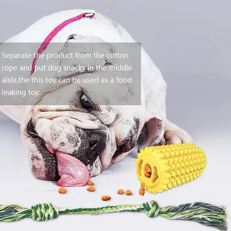 Durable Squeaky Dog Chew Toys for Aggressive Chewers Interactive Corn Cob Toys Small Medium Large Dogs Puppies Teething Chew Toys Strong Chewing Dog Toys