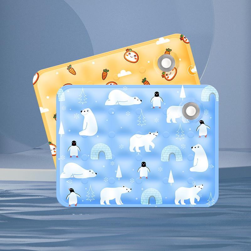 Pet Summer Cooling Pad Ice Bear Shape Washable Portable All-in-One Pet Cooler Mat Safe Non-Toxic Indoor Outdoor Foldable for Cats Dogs Keep Pets Comfortable in Hot Weather 优化逻辑：