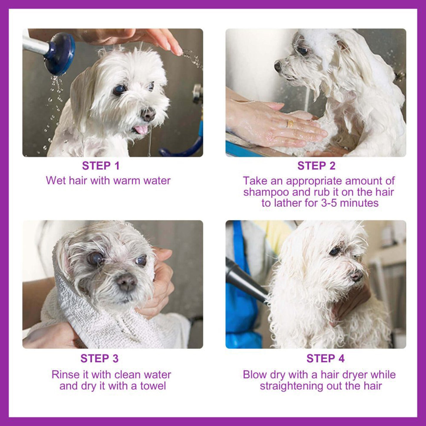 Premium Lavender Oil Pet Shampoo - Mild Plant Formula for Skin pH Balance | Flea Repellent & Deep Cleansing | Fresh Scent for Happy Pets