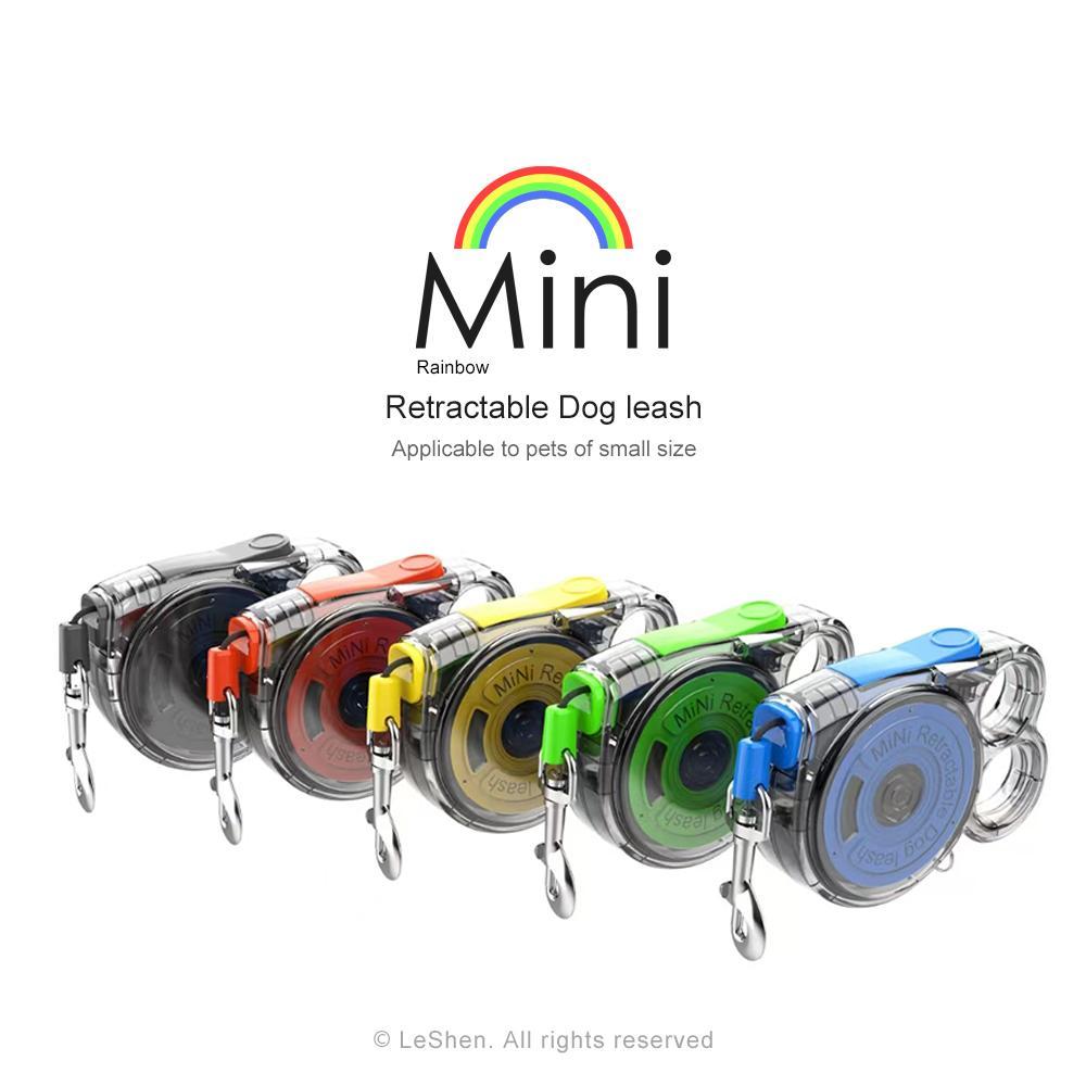Mini Retractable Dog Leash for Small Pets Lightweight Portable Design Outdoor Must-have Convenient Pet Leash Auto Rewind Retractor Leash for Puppy Kitten Walking Hiking Travel Pet Supplies