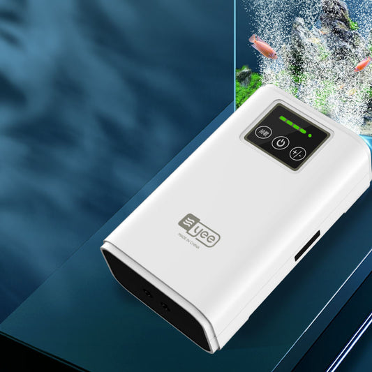 Yee USB Aquarium Air Pump with Lithium Battery Oxygen Pump Fish Tank Accessory Rechargeable Portable Oxygenator for Fish Tanks Indoor Outdoor Fishing Travel