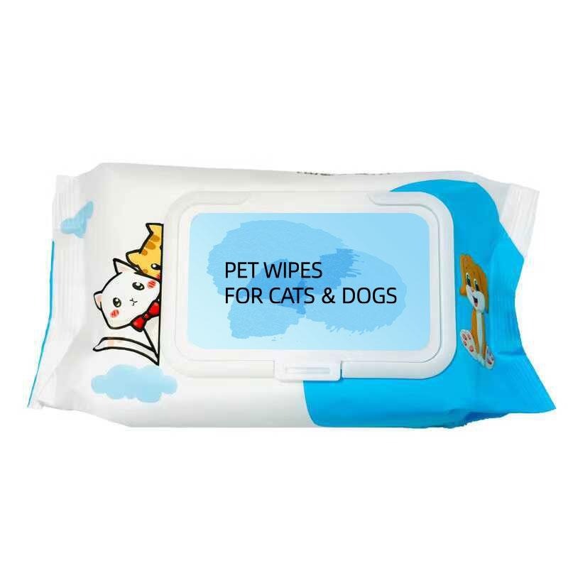 Premium Plant-Based Pet Wet Wipes - Unscented for Paws Butt Ears Eyes | Cleaning Deodorizing, Hypoallergenic for Dogs Cats