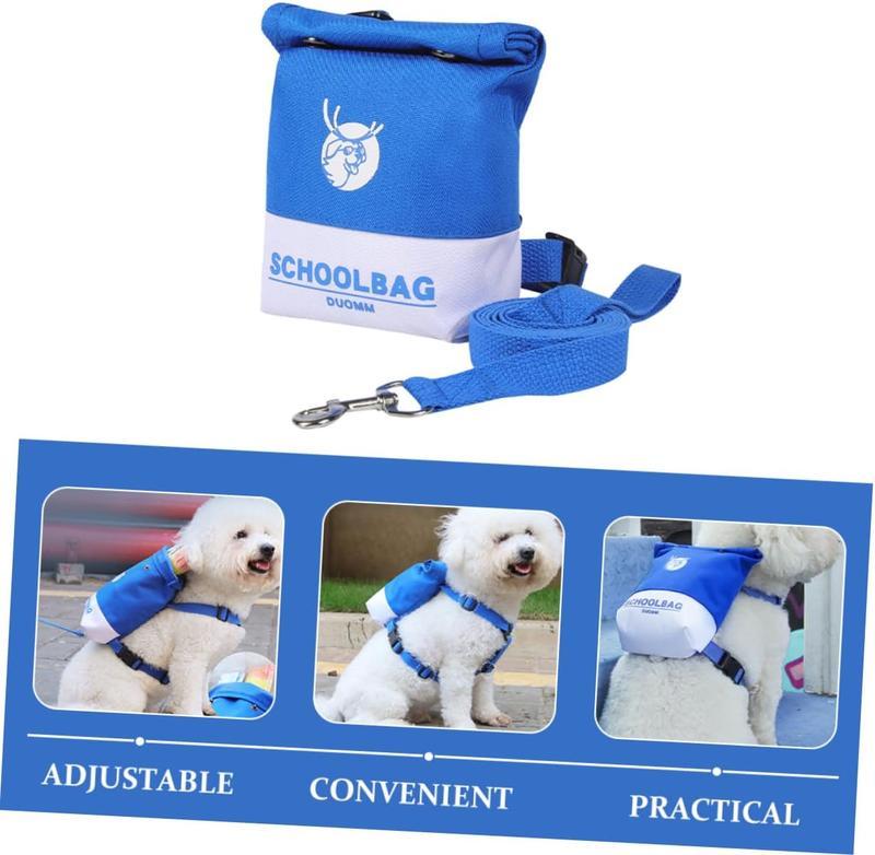 Pet Self Backpack Rucksack Small Dog Bag Outdoor Pet Backpack Dog Vest Backpack Portable Polyester Puppy Travel Strap Supply