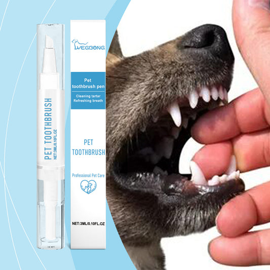 Oat Extract & Xylitol Pet Toothbrush - Ergonomic Design for Perfect Tooth Fit, Deep-Clean Gaps & Remove Plaque, Maintain Oral Health
