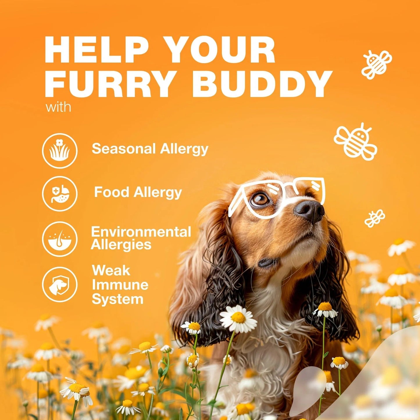 Vet-Formulated USA Dog Allergy Relief Chews Anti-Itch Skin Relief with Salmon Oil - Immune Support Seasonal Allergies, Hot Spots & Itching - Delicious Soft Treats