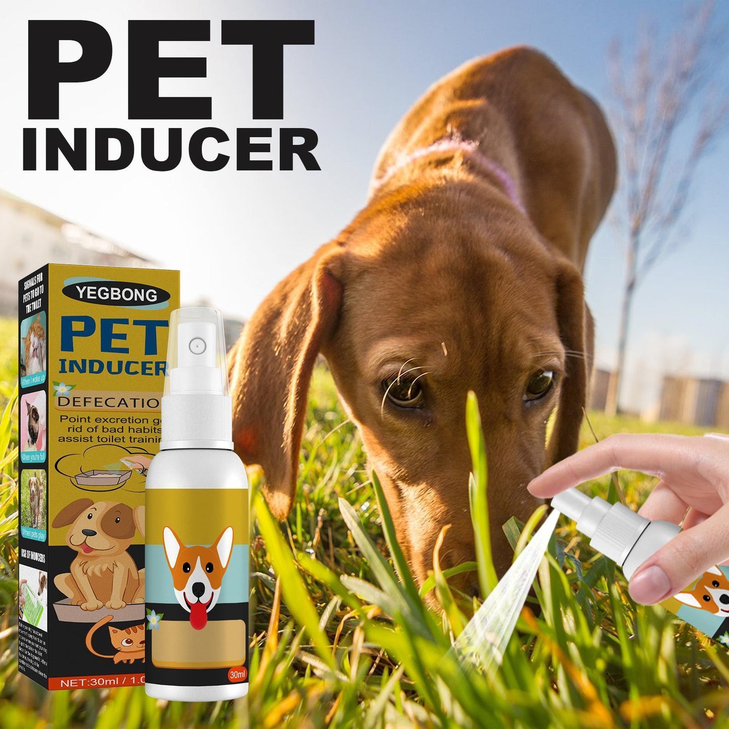 Yegebang Pet Defecation Positioning Spray Pet Feces Positioning Pet Cat And Dog Defecation Inducer