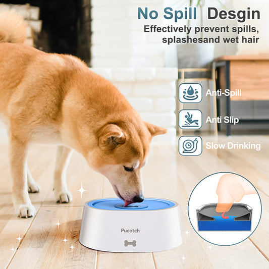 2 Liter Pet Drinking Basin Splash Proof Design with Water Filter Element for Cats Dogs Large Capacity Pet Water Dispenser Clean Filtered Water Bowl